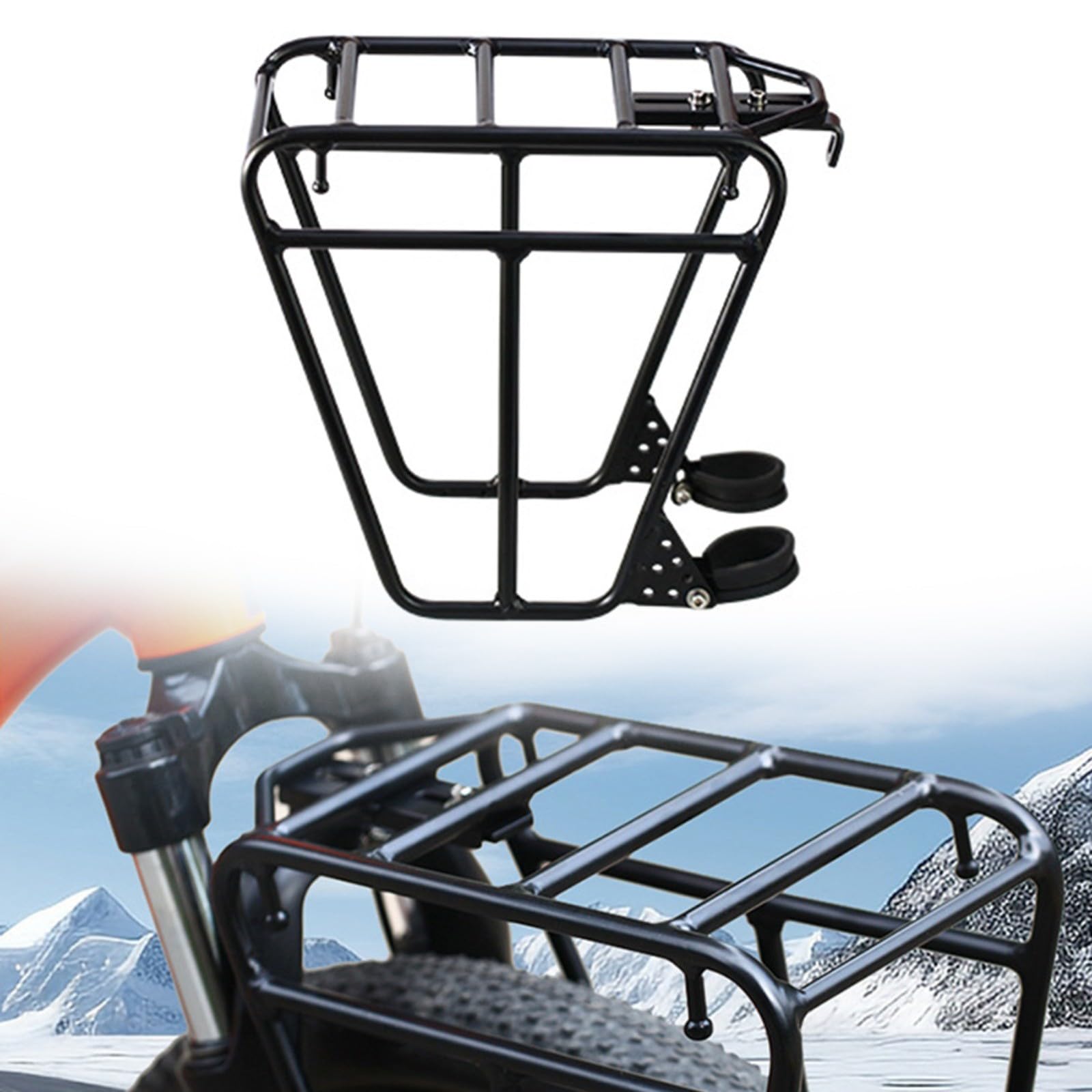 Porte-bagages avant pour VTT - Porte-bagages réglable - 30 x 28 x 14 cm