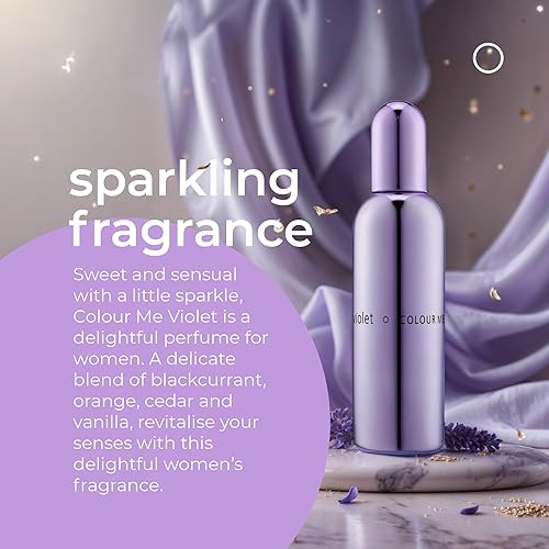 Miniatura 4 de Milton-Lloyd Colour Me Violet - Perfume floral oriental de vainilla - Perfume de larga duración para mujeres - Eau de Parfum para mujeres - Perfume