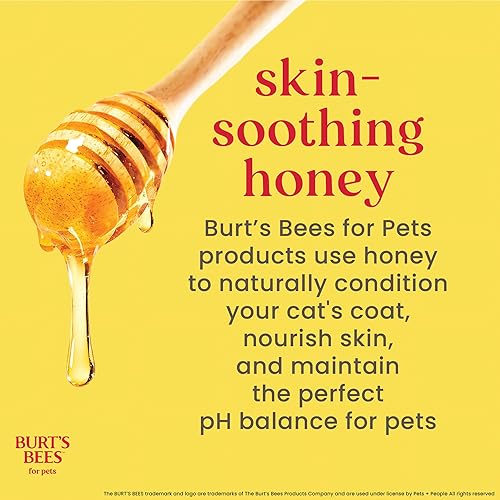 Miniatura 8 de Burt's Bees for Pets Champú sin agua para gatos con manteca de karité y miel, un champú seco para gatitos sin enjuague, suministros suaves para