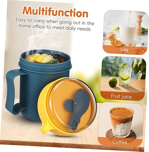 Miniatura 8 de Cabilock Tapa de taza de sopa para oficina Taza de sopa portátil para microondas, taza de cereales, aislada, color aleatorio