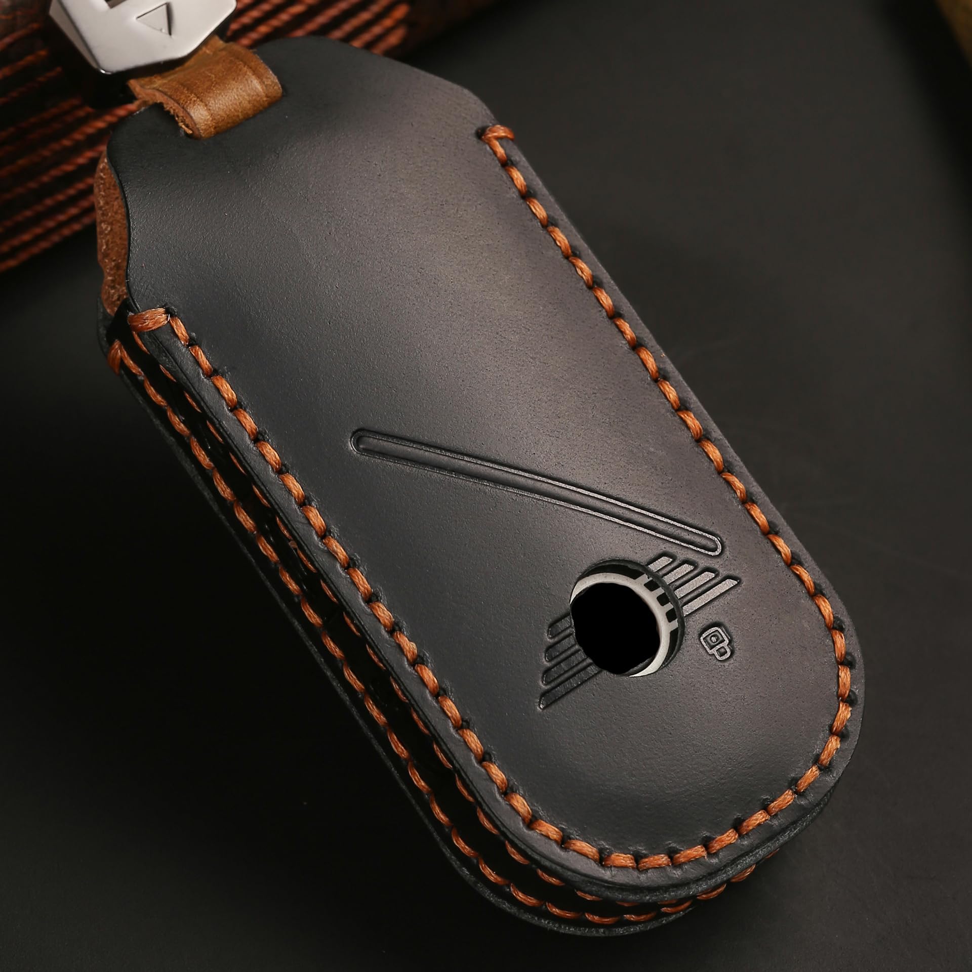 Amazon.com: SANRILY Handmade Leather Smart Key Card Cover for Mini