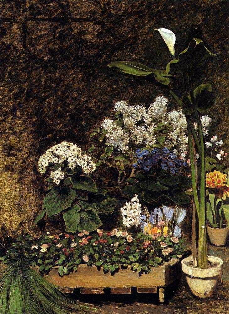 春の花 オーギュスト・ルノワール 絵画 ルノワール 「春の花」 6号 西洋絵画 立体複製名画 【5
