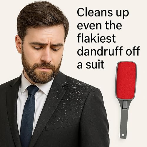 Miniatura 5 de Paquete de 3 cepillos giratorios mágicos para quitar pelusas, tela para ropa, pelo de mascotas, polvo y caspa, elimina la necesidad de usar una