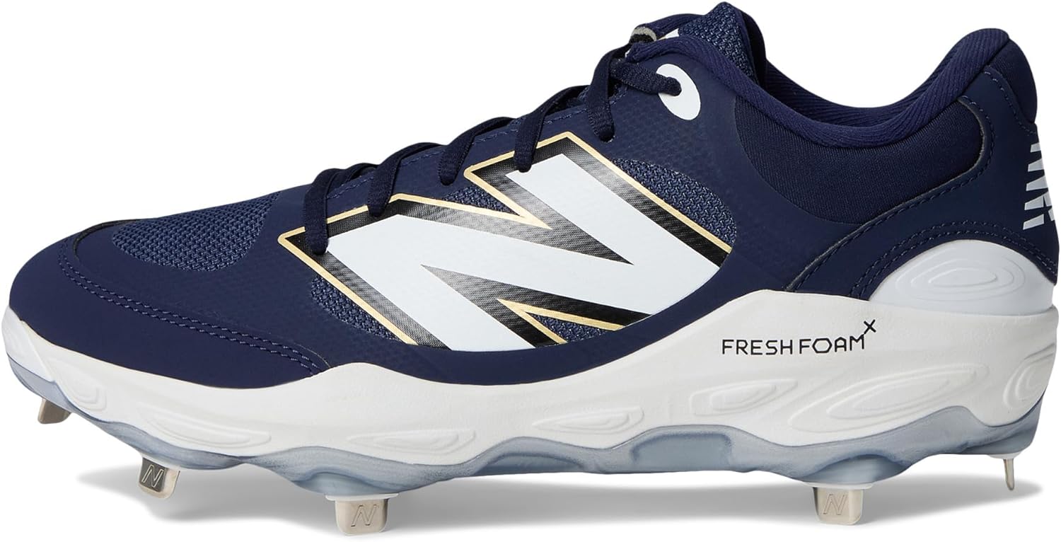 New Balance Men's Fresh Foam X 3000 V7 Baseball Shoe, Team Navy/White, 15 M