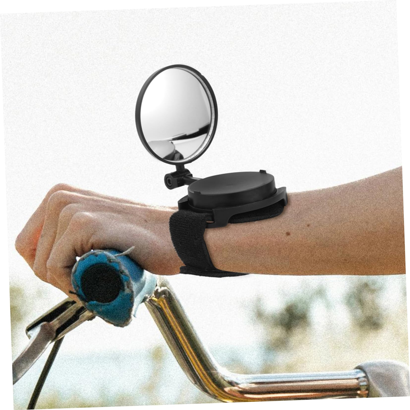 Happyyami 3pezzi Specchietto Retrovisore Per Bicicletta Manica Da Polso e Leggero Visibilità Completa Per Ciclisti Accessorio Per Ciclismo Sicuro e Pratico Rotazione