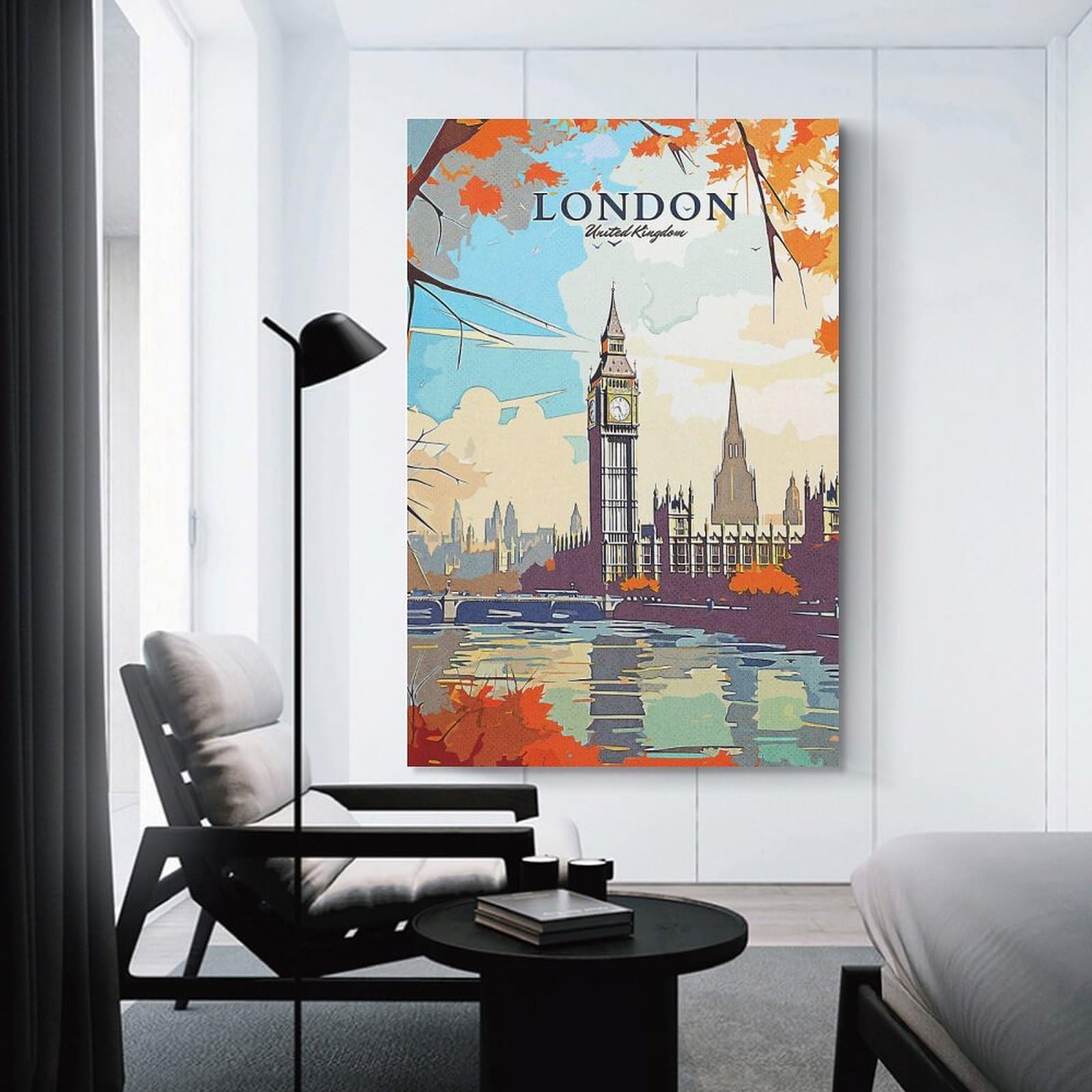 Impression sur toile Londres cadeau original pour passionne de voyage