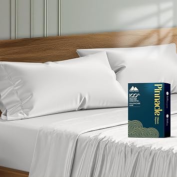 Mayfair Linen Egyptian Cotton Pillowcases King Size Set of 2 - Luxury 1500 Series High Thread Count Pillow Cases King Size Light Grey, Soft & Cooling Sateen Envelope Closure Hotel Pillow Covers