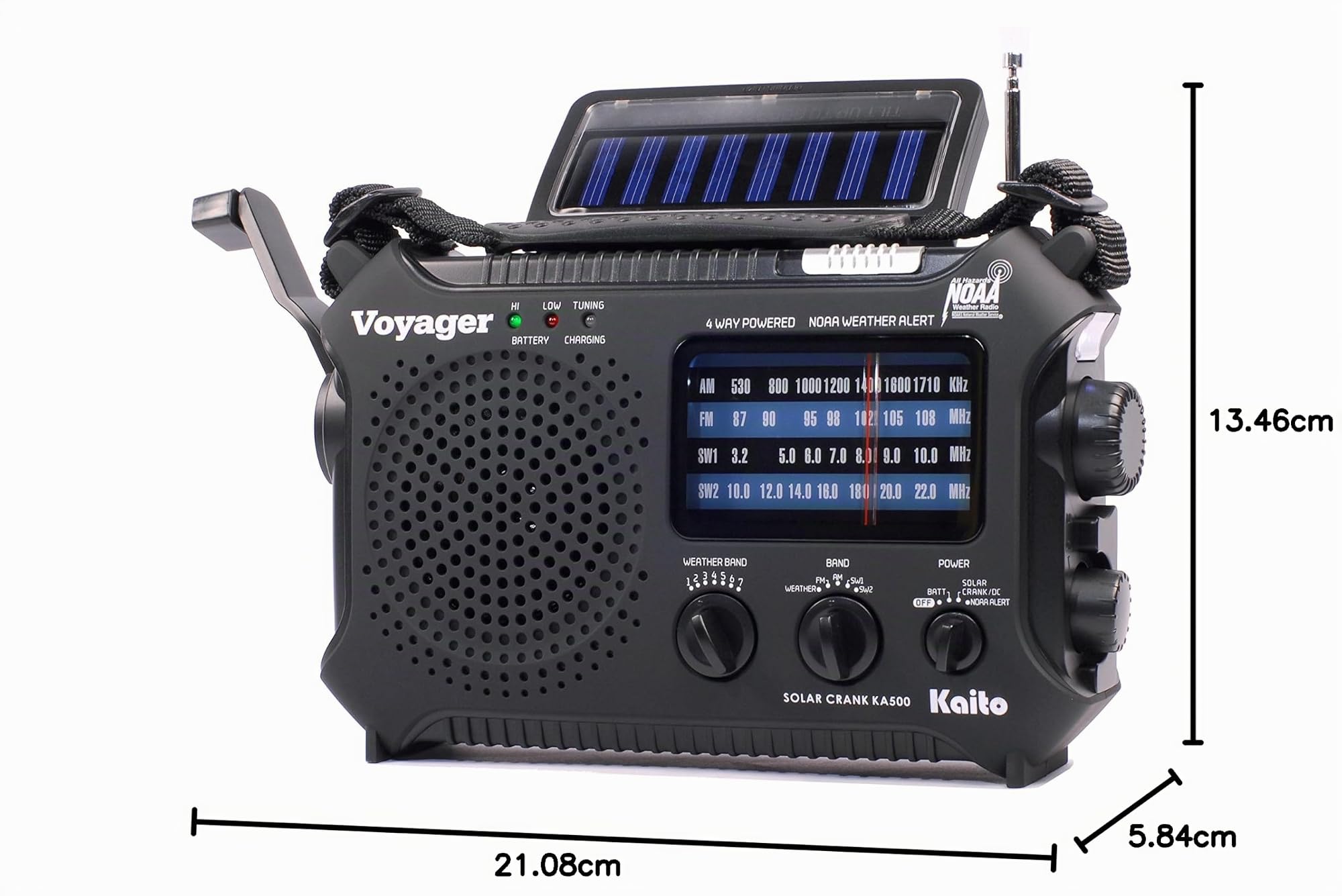 Kaito Electronics KA500 Portátil Analógica Negro - Radio (Portátil, Analógica, AM, FM, SO, 87 - 108 MHz, 520 - 1710 kHz, 3200 - 22000 kHz)