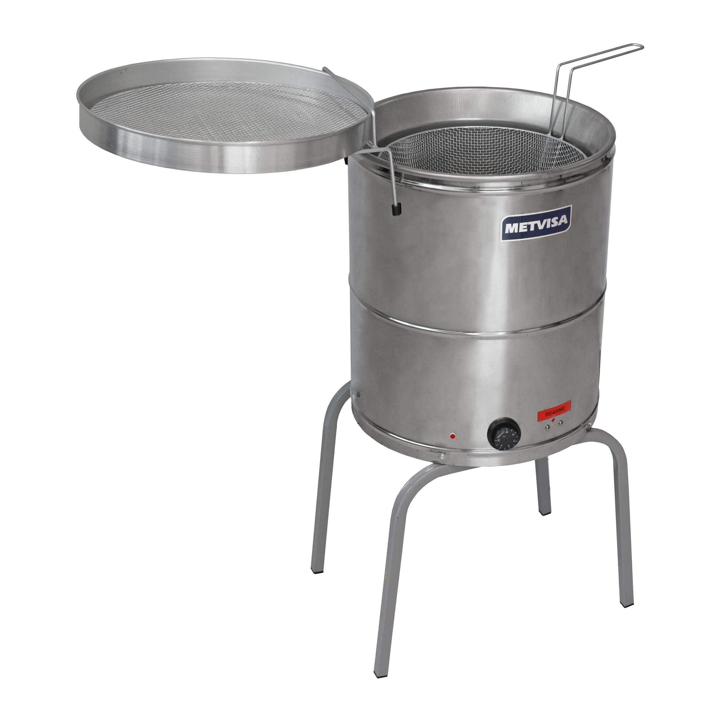 Fritadeira Elétrica De Piso Água/Óleo 27L Inox Metvis 220V