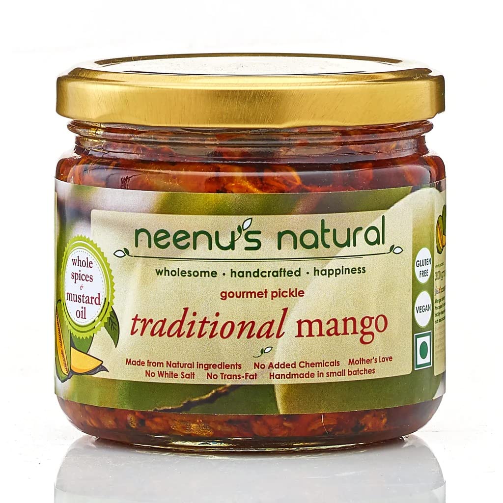 Neenus Natural Traditional Mango Pickle in Mustard Oil (200g) | Authentic North Indian Style Aam Ka Achaar | Handcrafted in Small Batches | Zero Artificial Preservatives | Healthy Oil & Himalayan Pink Salt | Tangy, Flavorful Punjabi/Marwadi Achaar |  (B0BMVDBW55) Amazon Price History, Amazon Price Tracker