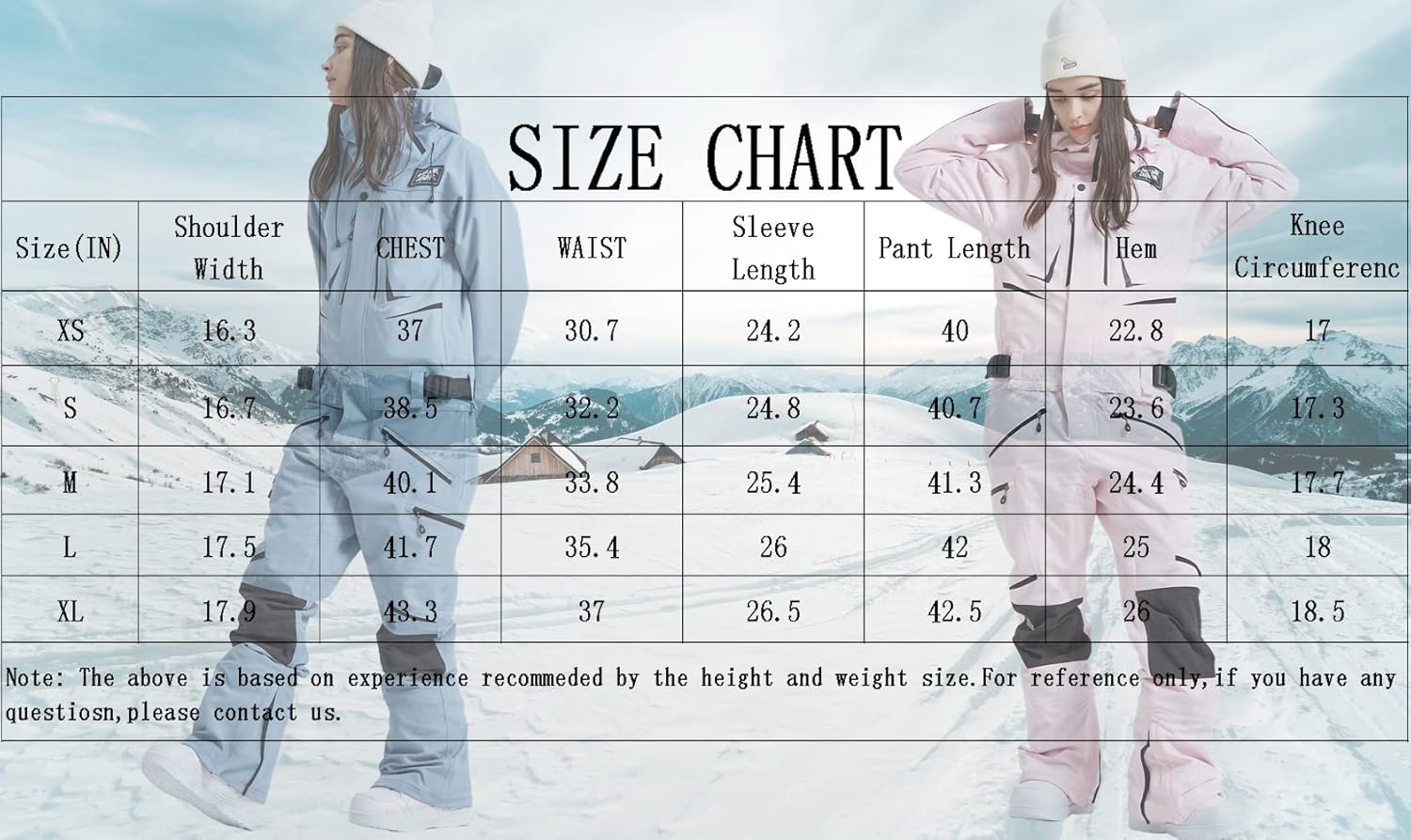 Women and Men's Ski Suits One Piece Jumpsuit Winter Outdoor Waterproof Warm Snowsuits - Image 5