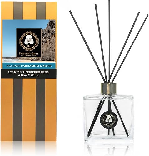 Vista 15 de Rainier’s Gifts Reed Diffuser Set (Boracay Sea Salt) - Scented Oil Diffuser Sticks - Home Fragrance Aromatherapy Air Freshener 6.5 fl oz