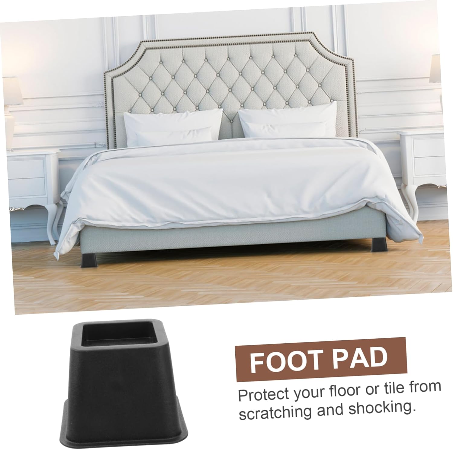 8pcs Sofa Foot Pads High Furniture Bed Riser Non-Slip Silent Easy to Install for Sofas Chairs