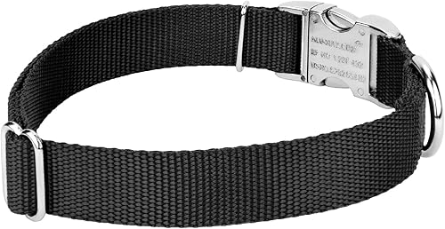 Miniatura 8 de Country Brook Petz  Collar de nailon premium para perro con hebilla de metal  Vibrante selección de 25 colores, Negro