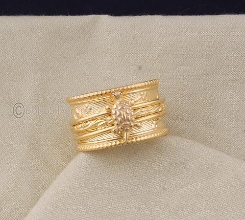 Miniatura 3 de Tortoise Spinner Ring, Handmade Spinner Ring, Spiritual Spinner Ring, 925 Silver Ring, Bohemian Spinner Ring, Tortoise Spinner Gold, Spinner Ring