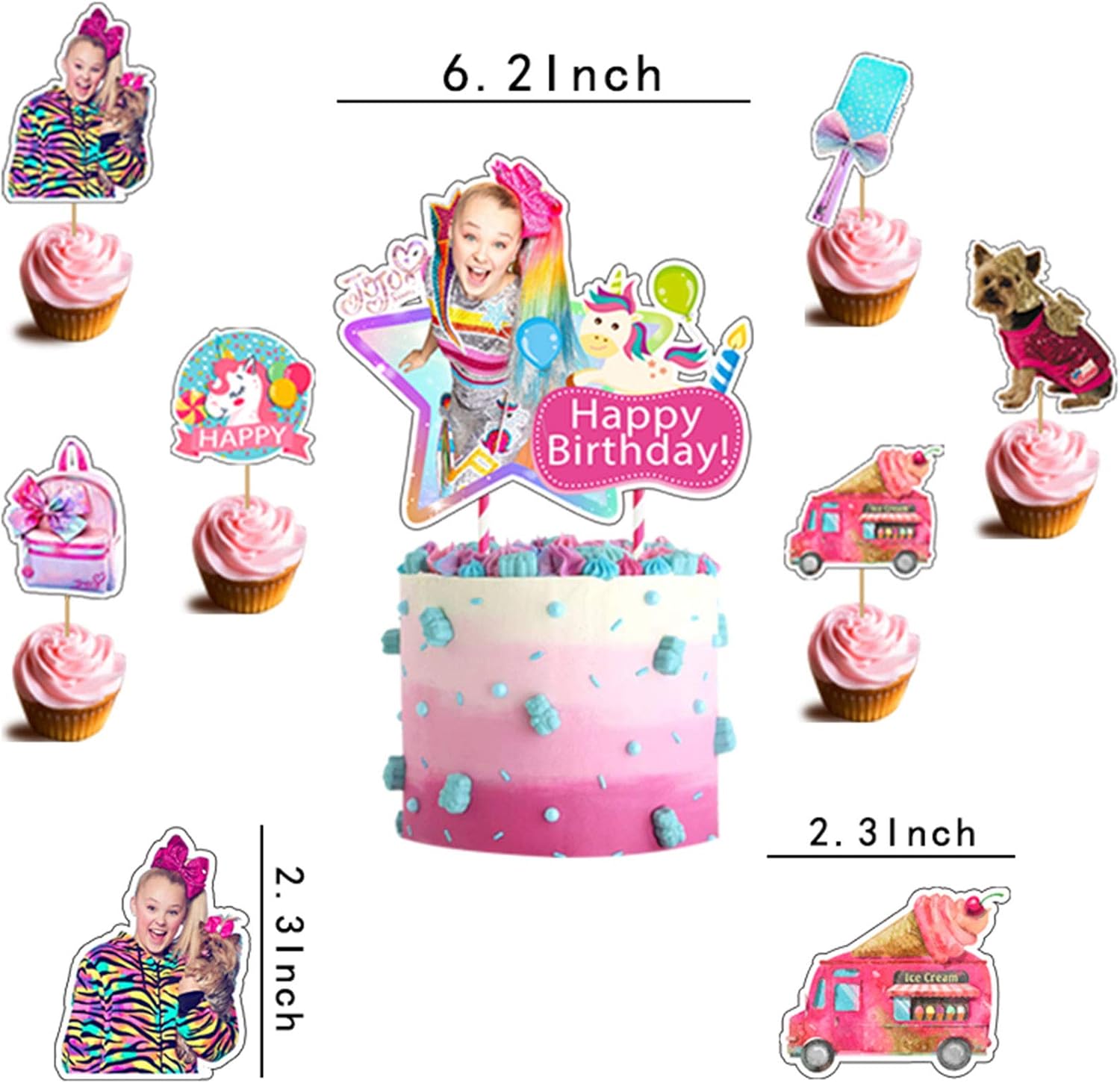 JOJO Siwa Birthday Party Supplies JOJO Siwa Party Decorations Set with