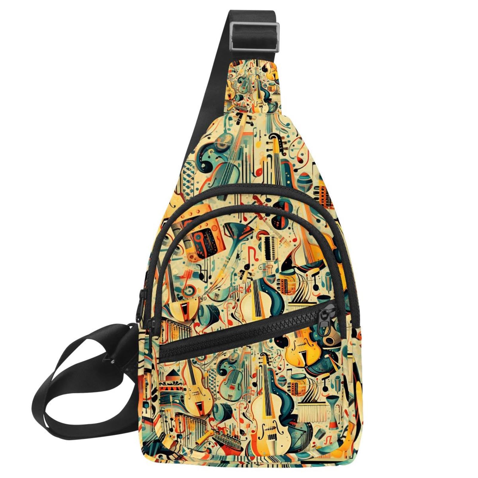 Mochila cruzada con correa ajustable unisex en vibrante diseño multicolor 7