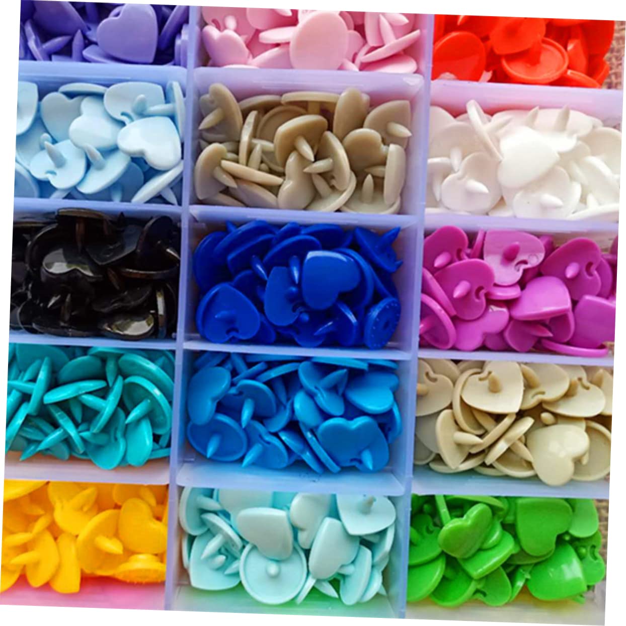 SHINEOFI 360juegos Botones de Plástico Broches Presión para Ropa Kit de Broches Presión para Manualidades y Bricolaje Botones para Tela