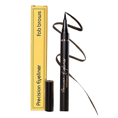 Fab Brows Delineador líquido de precisión  Delineador líquido con punta de fieltro  Delineador de ojos negro impermeable ricamente pigmentado  Logra