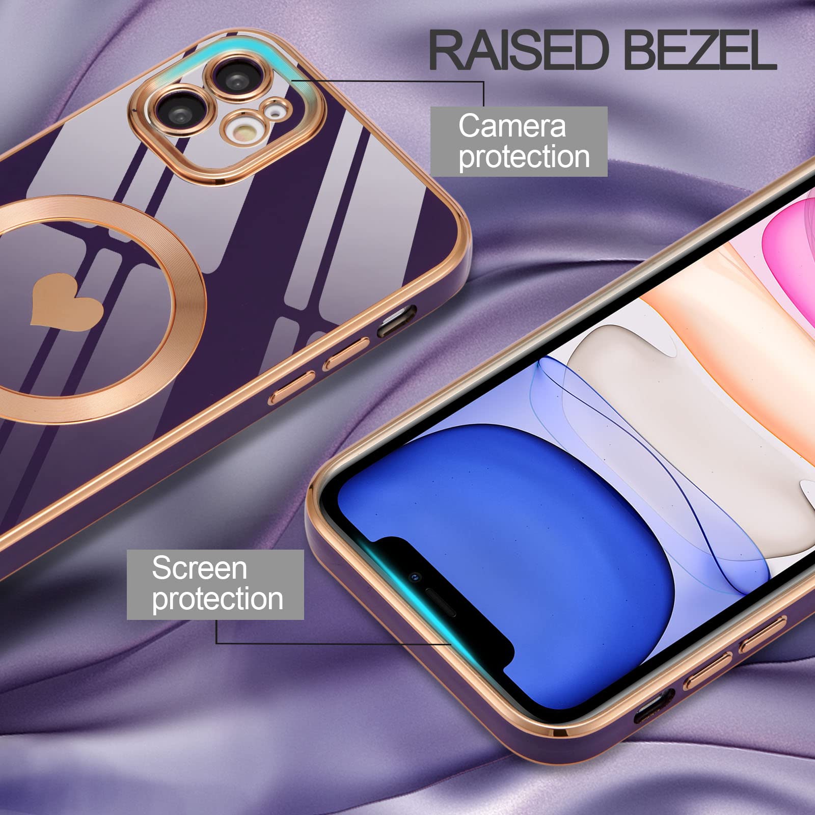 UEEBAI Magnet-Hülle Für IPhone 11 – MagSafe-kompatibel, Mit Kamera-Schutzrahmen & Stoßfest – Super Dünn Im Silikon-Look (Blau)