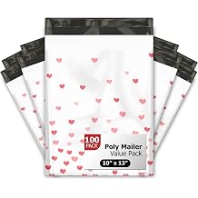 10x13 100 Fading Hearts Valentines Day Designer Poly Mailers Waterproof Self Sealing Tear Resistant Polymailers Shipping Envelopes Premium Printed Bags For Small Businesses