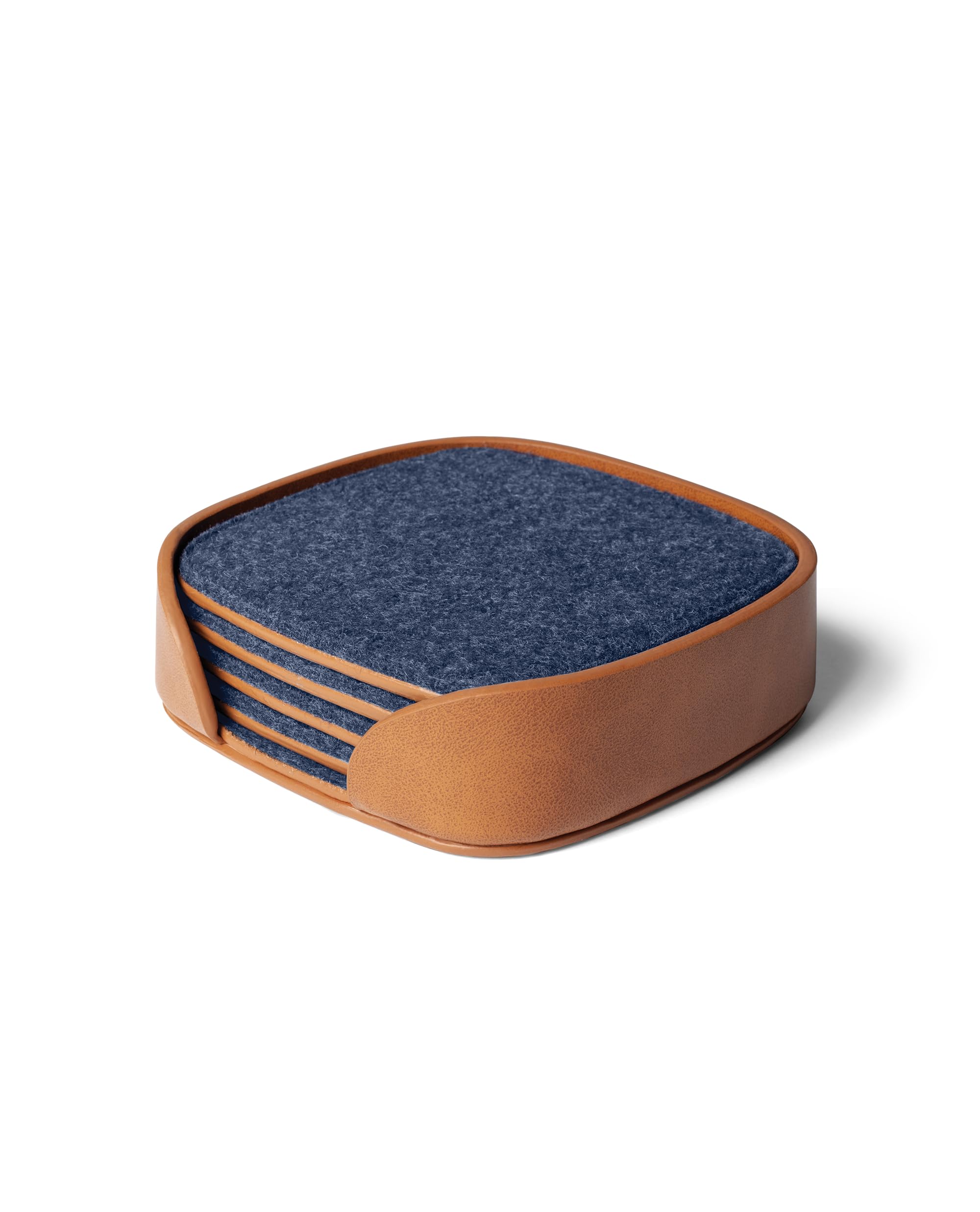 DailyObjects Squircle Felt Coaster Set of 4 (Blue)-image-31