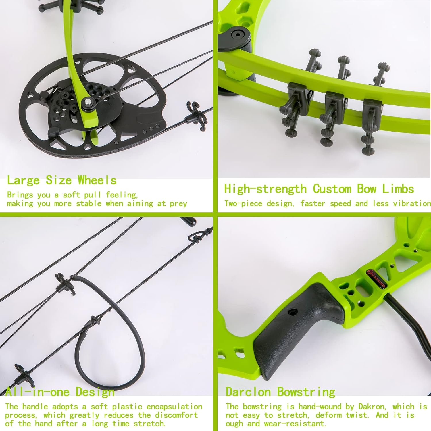 Youth Compound Bow Set 15-45 Lbs for Teens and Beginner, Package with Archery Hunting Equipment, Max Speed 260fps, Adjustable, Right Hand