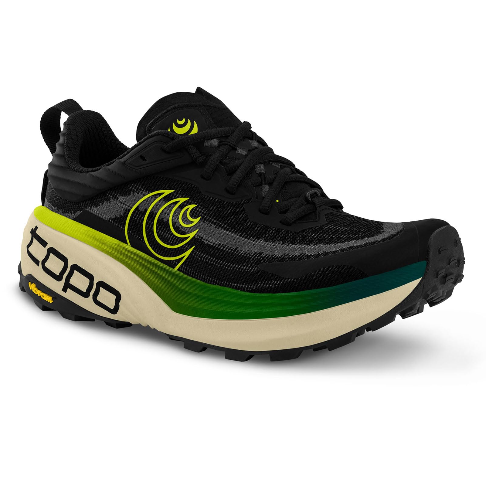 Topo Athletic Vista Scarpe da Corsa Scarpa da Trail Uomini Nero - Black/Lime 42
