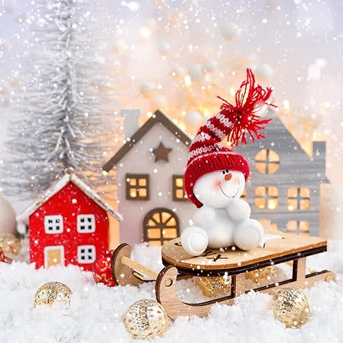 Miniatura 6 de Kasyat Christmas Twinkles - Decoración de nieve falsa para nieve manualidades nieve copos artificiales relleno de polvo de nieve falsos para