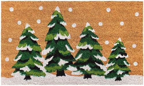 Miniatura 5 de Rugsmith Red Machine Tufted Baby It's Cold Outside Coir Felpudo de fibra de coco, 18 x 30 pulgadas