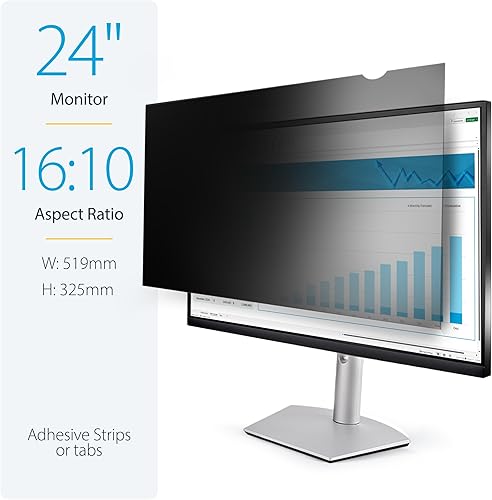 Miniatura 16 de StarTech.com Pantalla de privacidad para monitor para pantalla de PC de 24 pulgadas, filtro de seguridad de pantalla de computadora, película
