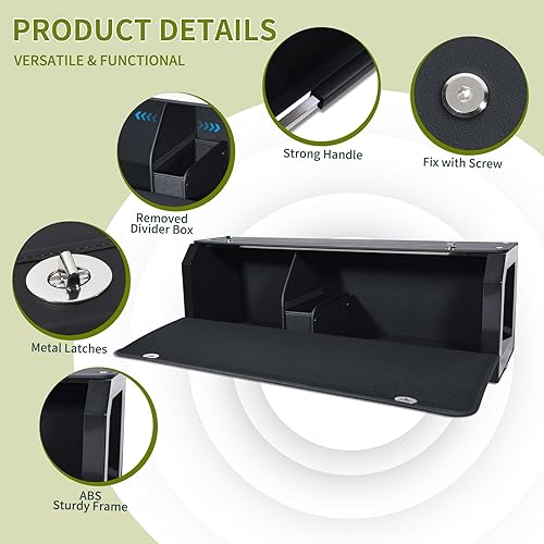 Miniatura 4 de Organizador de maletero de automóvil para Tesla Modelo Y 2022-2023 (5 plazas), organizador de maletero de cuero con tapa y asa de empuje,