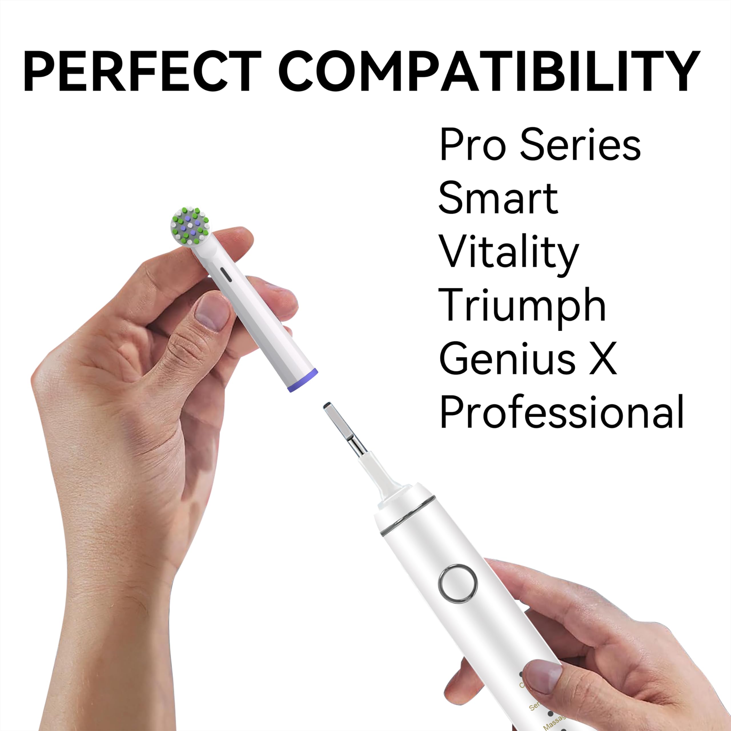Ersatz-Zahnbürstenköpfe kompatibel mit Oral-B Braun Pro 500/1000/1500/3000/3757/5000/7000/7500/8000, professionelle elektrische Bürstenköpfe für Oral-B-Ersatzköpfe, 20 Stück