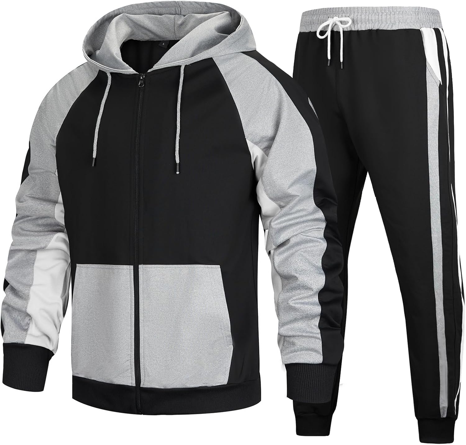 MANLUODANNI Track Suits Mens Long Sleeve Full-Zip Running Jogging Sports Sweatshirts and Pants