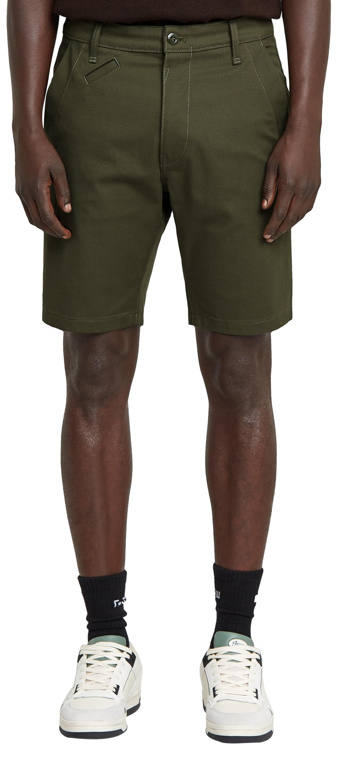 G-Star Men's Bronson 3.0 Slim Chino Shorts, Multicolour (shadow olive/asfalt hb D26337-D919-H048), 38