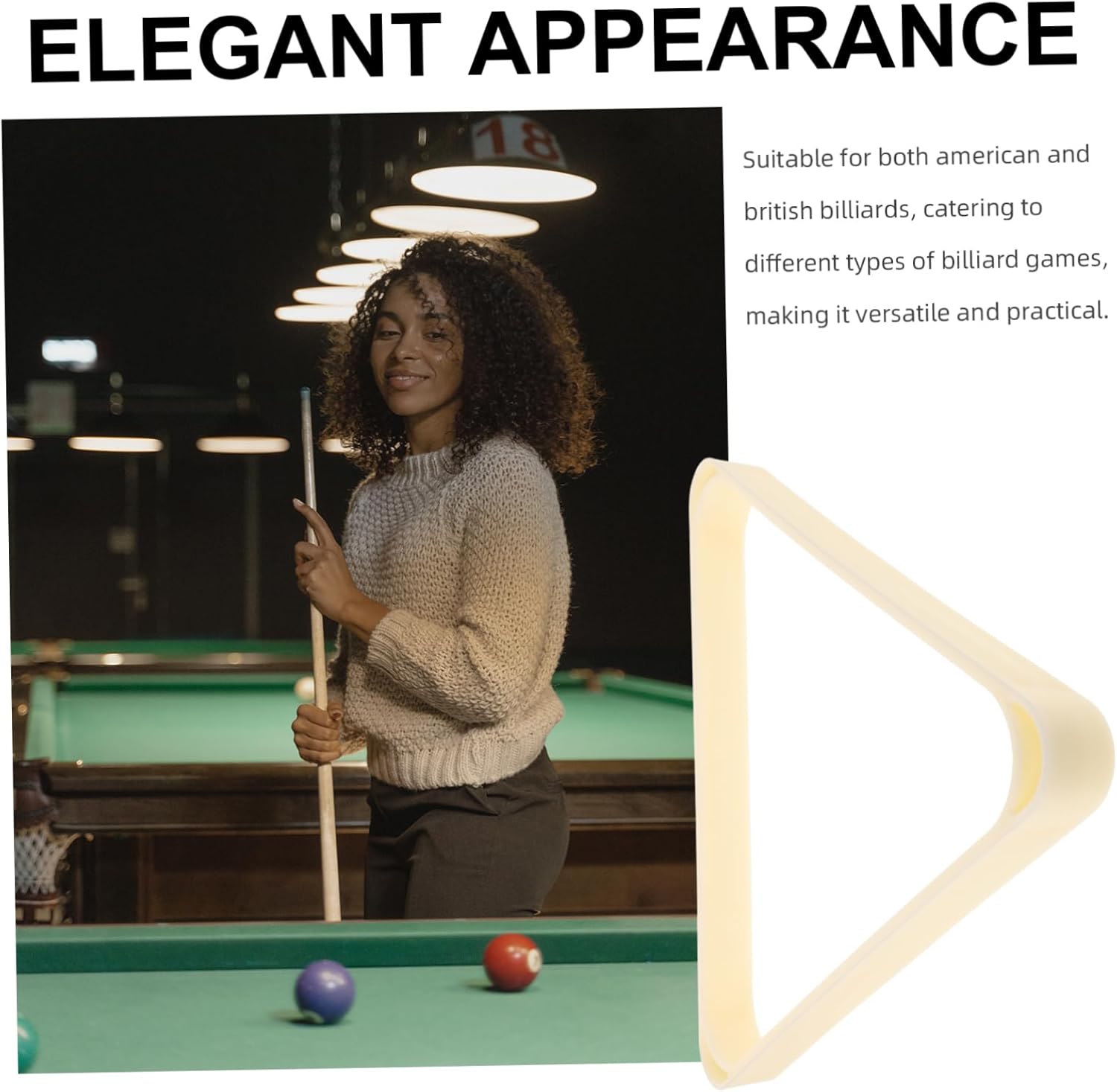 BESPORTBLE Billiards Tripod Rack for Pool Table Abs Billiard Ball Storage Reliable Support and Sleek Design for Snooker and Pool Games