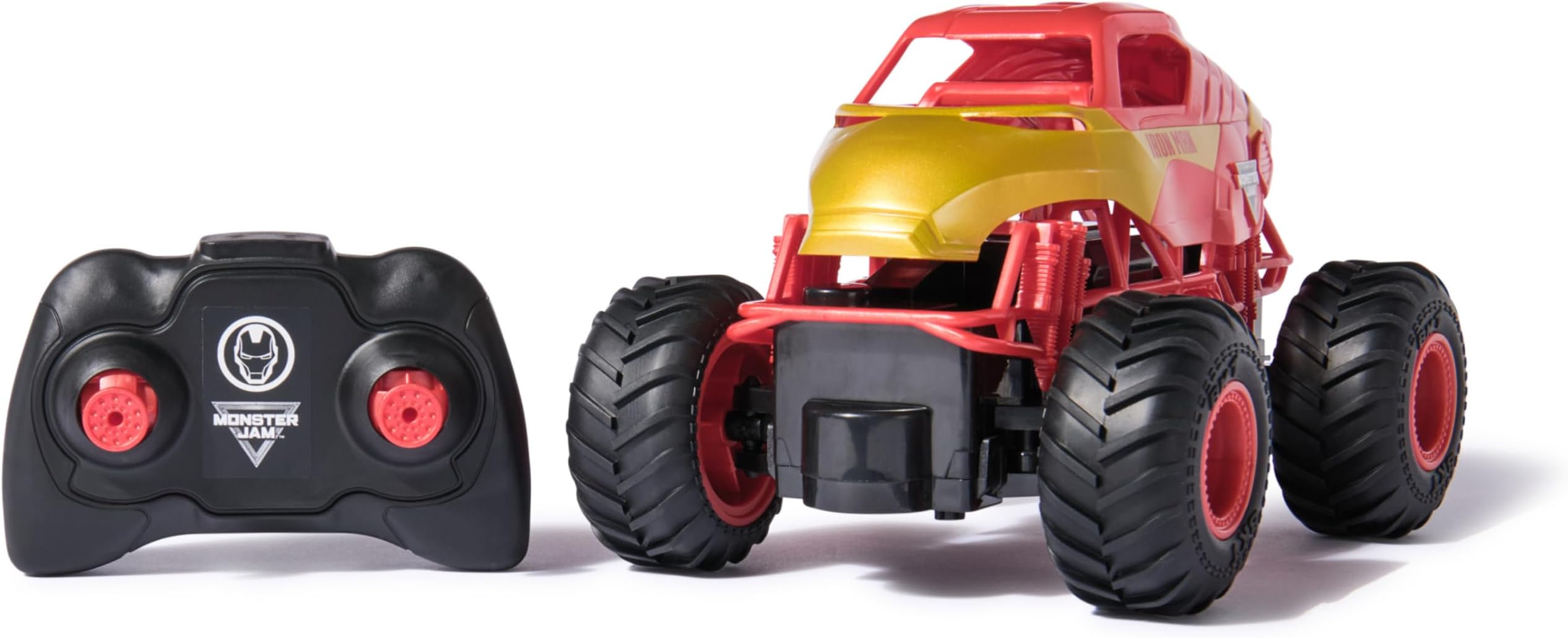Monster Jam, Marvel Iron Man RC Monster Truck, 1:24 Scale, Kidsโ Toys for Boys and Girls Aged 3 and up