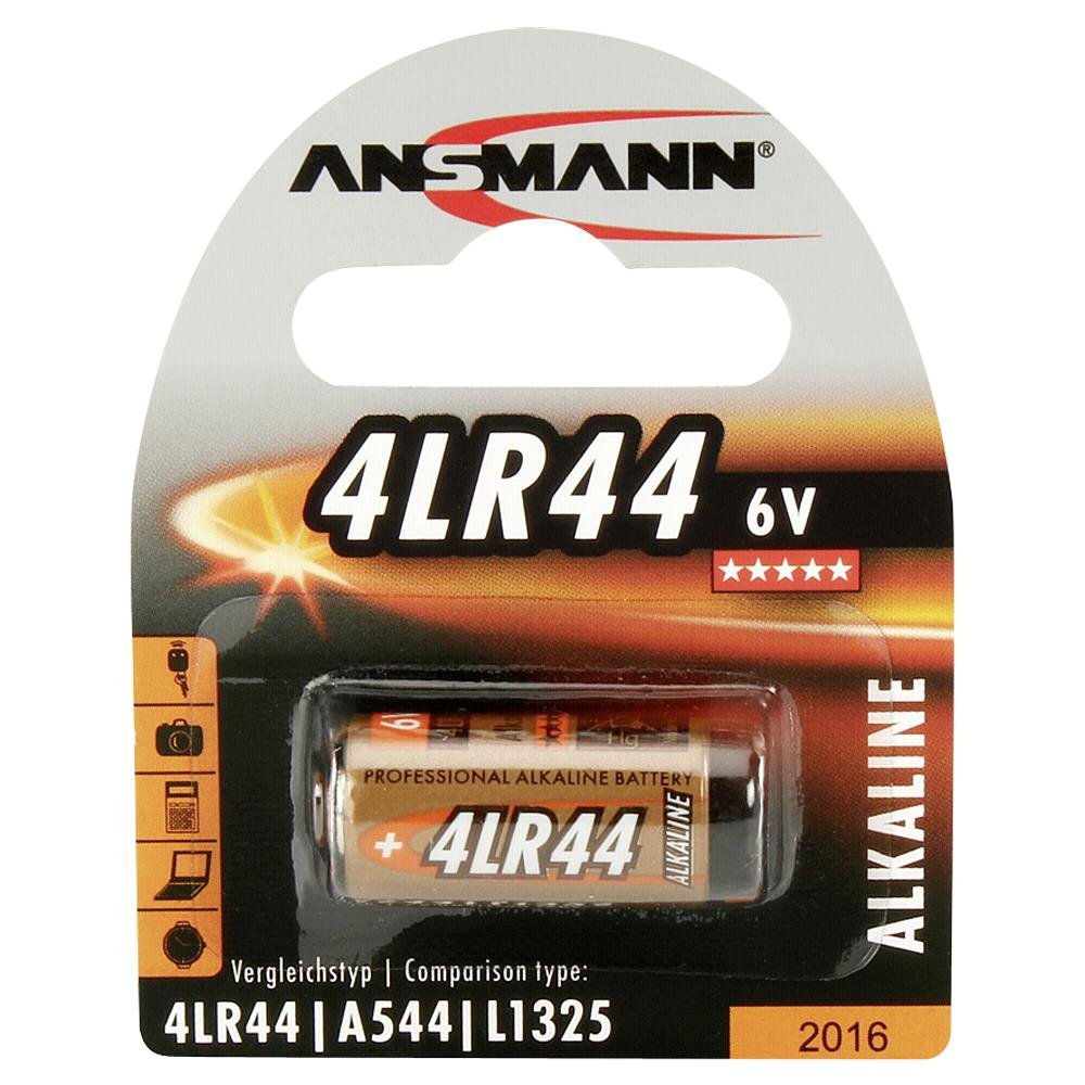 ANSMANN 4LR44 6V Alkaline Battery [Pack of 1] 4LR44/A544/4G13/L1325 Ideal For Dog Training Collars, Anti-Bark Collars, Blood Glucose Meters, Toys, Digital Cameras, Flashguns and Many More