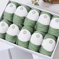 Fio de mistura de lã para suéteres e cachecóis - Peso médio antibolinhas (verde)