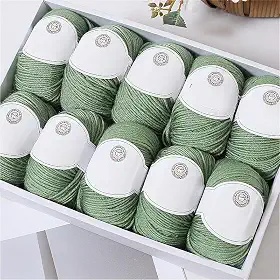 Fio de mistura de lã para suéteres e cachecóis - Peso médio antibolinhas (verde)