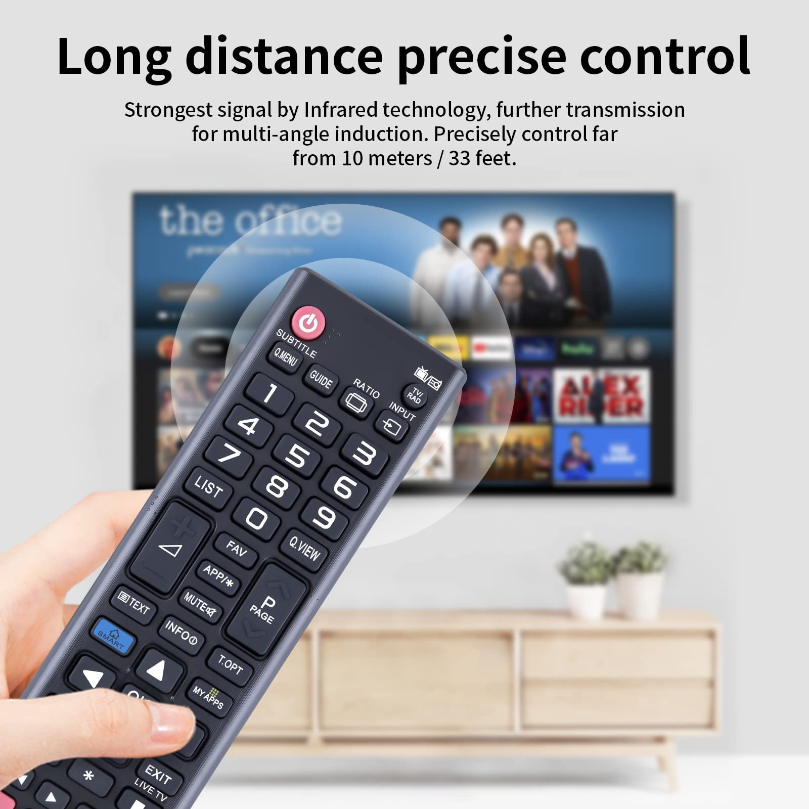 ALLIMITY AKB73715606 Telecomando Sostituito per LG TV 19MN43D 22LX330C 22LY330C 22LY340C 22MA33D 22MT44D 22MT47D 24MN33 24MT35S 24MT55V 24MT57D 26LN450B 26LN457B
