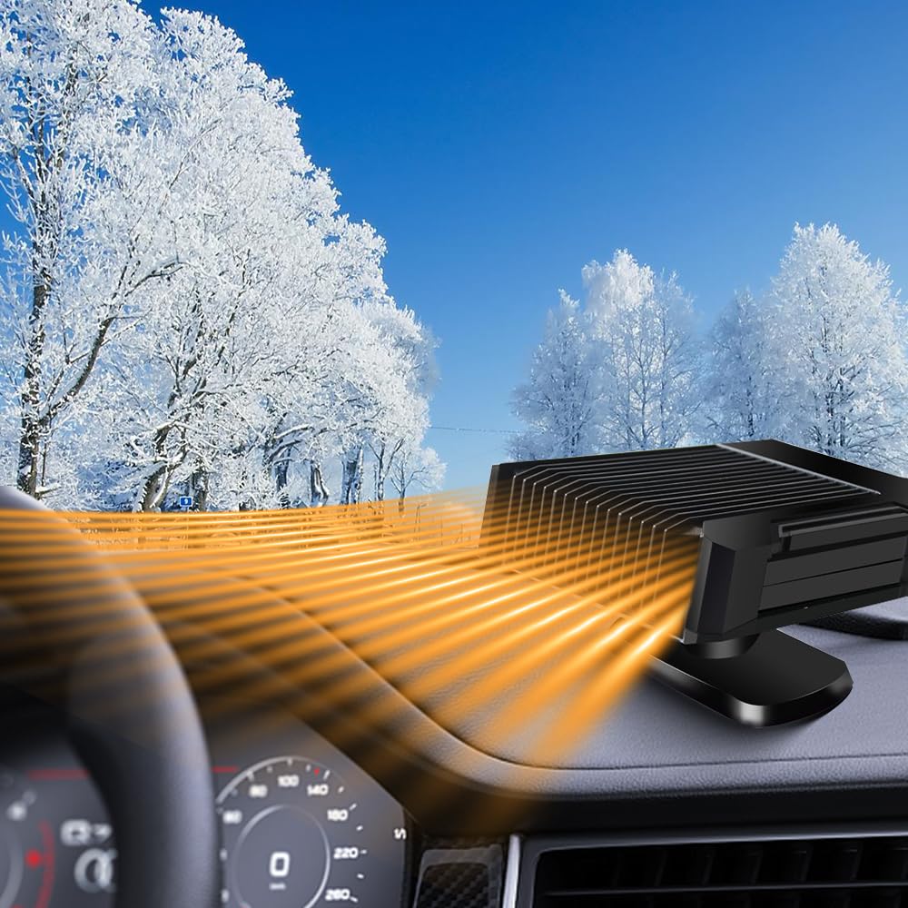 Chauffage de voiture Baceyong, ventilateur de refroidissement de chauffage de voiture 2 en 1 12V 300W - Dégivreur de dégivrage à chauffage rapide