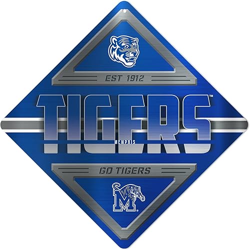 Miniatura 108 de Rico Industries NCAA - Letrero de metal estándar de 16.5 x 16.5 pulgadas, decoración del hogar, dormitorio, oficina, cueva de hombre