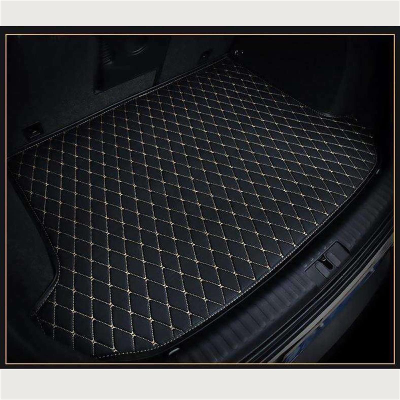 Car Boot Protector Custom Leather Car Trunk Mats For Suzuki For BALENO For Swift For Grand For Vitara For Celerio Auto Carpets(Black with beige)