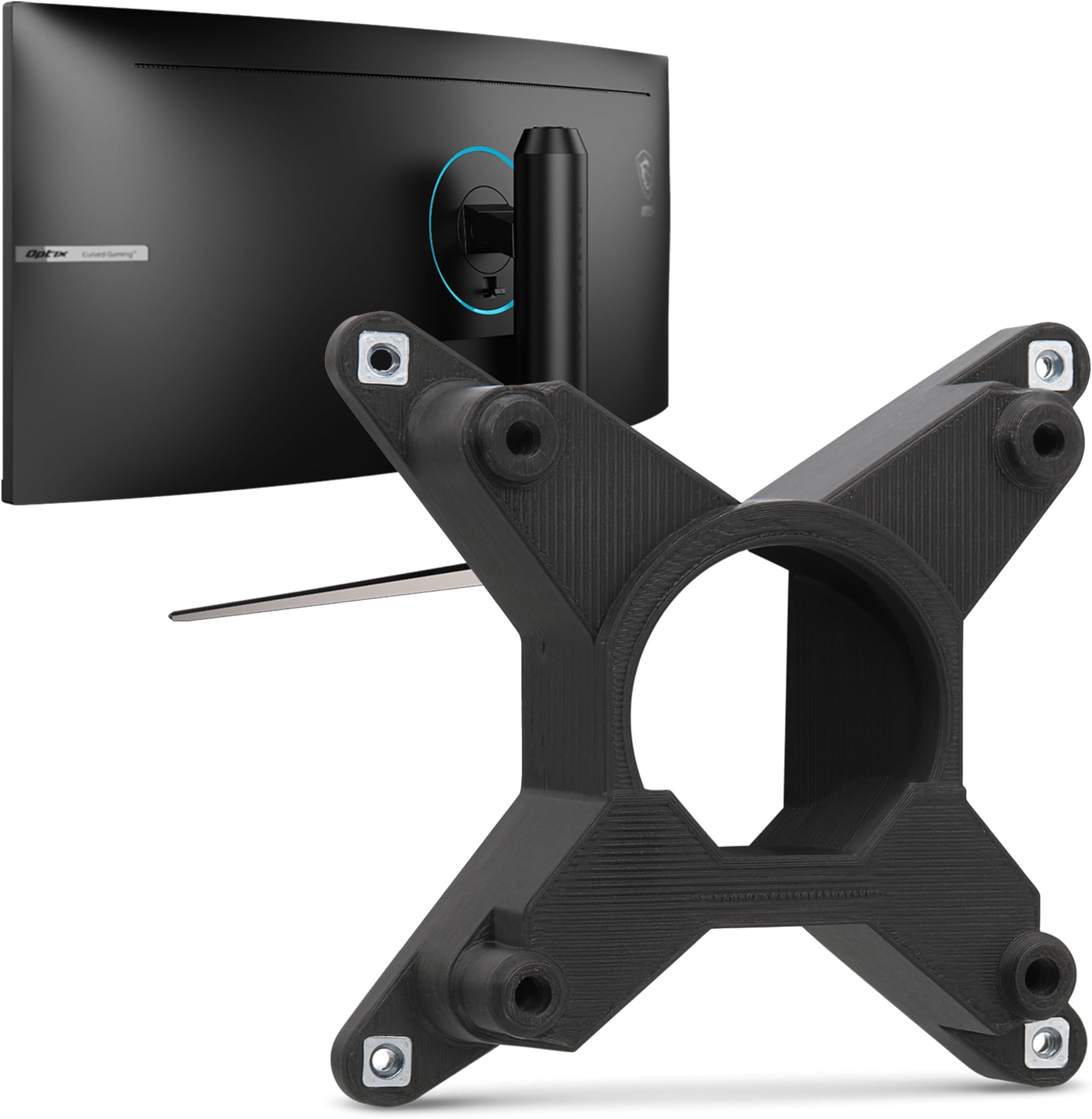 3IDEE VESA Adapter Mount Compatible With MSI Optix Monitor (MAG342CQR, MAG342CQRV, MAG301CR2, AG321CQRDE, MAG342CQRVDE) - 100 x 100 mm - Monitor Hanging Made Easy