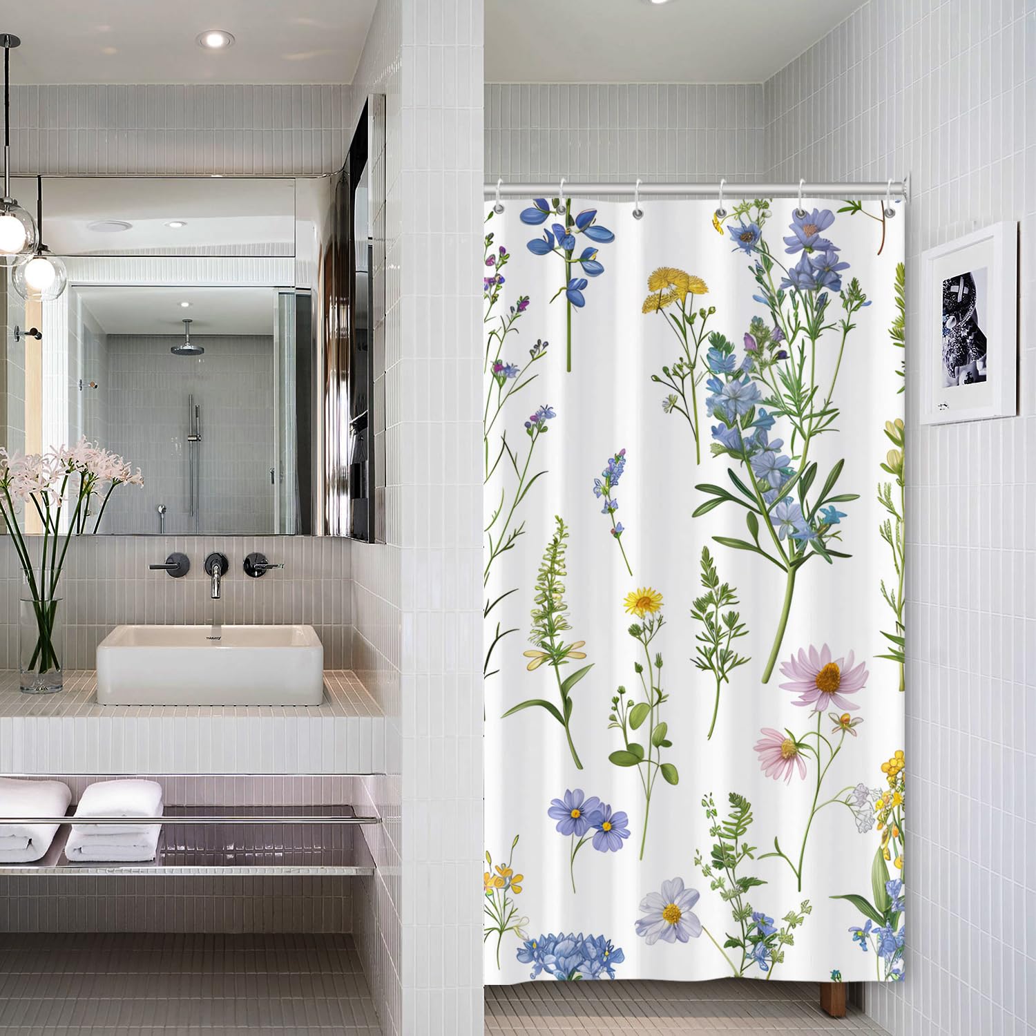 ASDCXZ Flower Shower Curtain 120x200 cm - Image 2