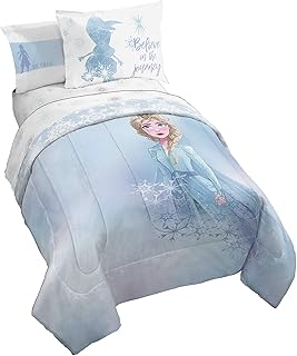 Jay Franco Disney Frozen 2 Elsa Color Block 7 Piece Queen Bed Set ~ Includes Rev - Compare price