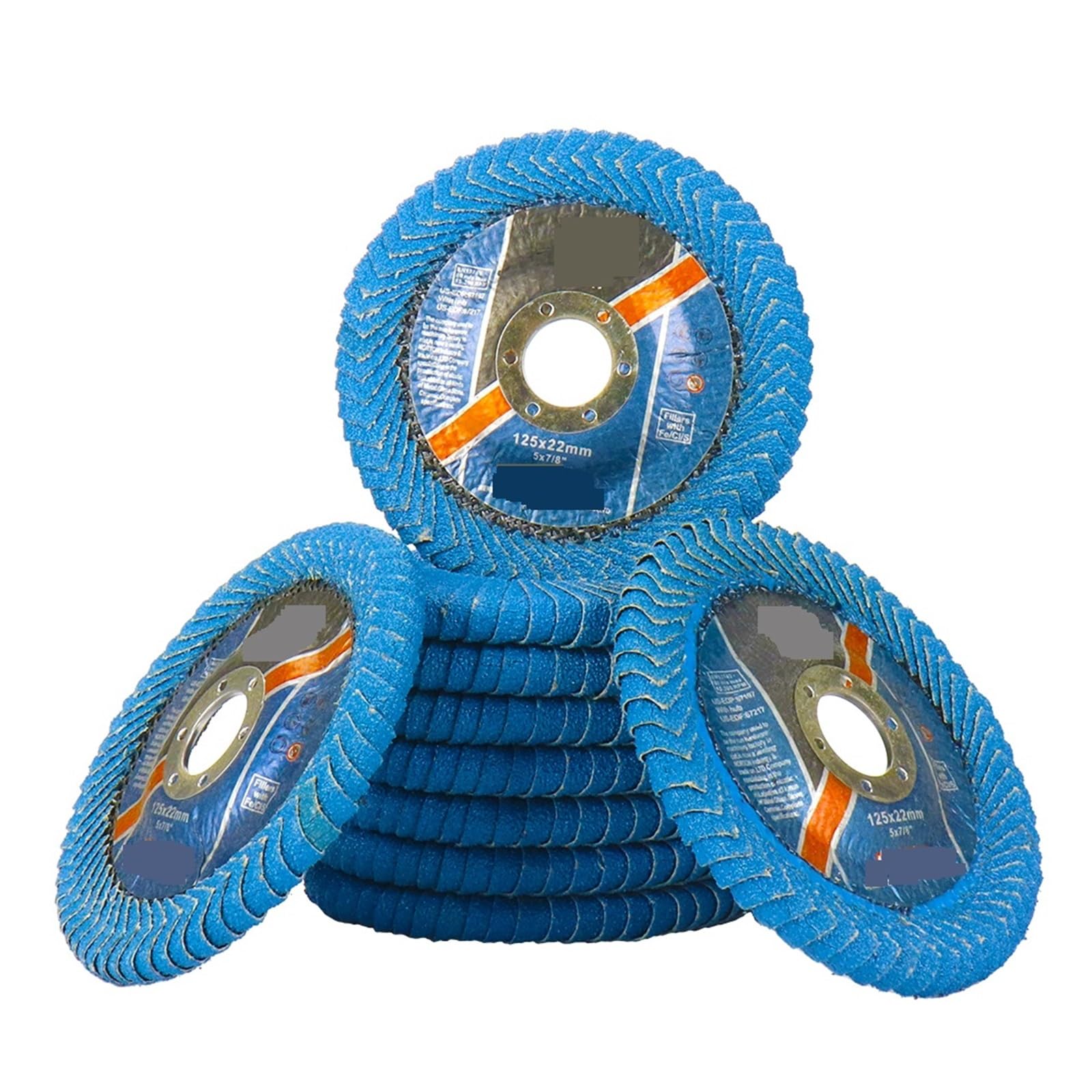 Tarcza wachlarzowa, 1 sztuka, tarcza szlifierska wachlarzowa z tlenku cyrkonu, obracająca się tarcza szlifierska, 100 mm, 115 mm, 125 mm (125 x 22 mm)