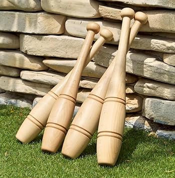 Wood Indian Clubs Pair 2lb for Training,Exercise Clubs Bells Set, Power Workout Bars, Non-slip Wooden Indian Clubs for Arm Exercise,Men's Fitness Indian Clubs-0.35kg/0.77lb