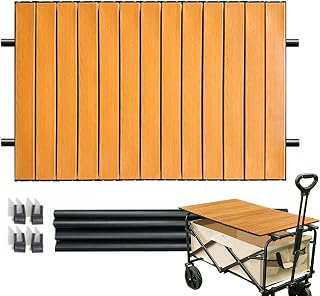 Genérico Mesa Auxiliar De Aluminio Exterior 75x55cm Mesa Plegable De Camping Carro Playa Plegable con Ruedas para Jardín, Terraza, Picnic con Red Almacenamiento Y Bolsa De Transporte